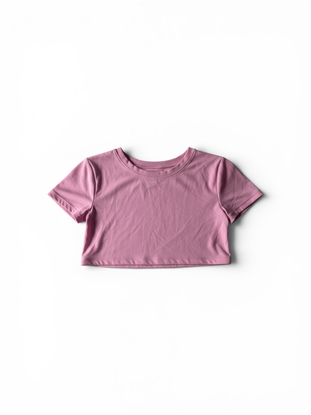 Aerie SMOOTHEZ Baby Pink Cropped Tee Size L NWT